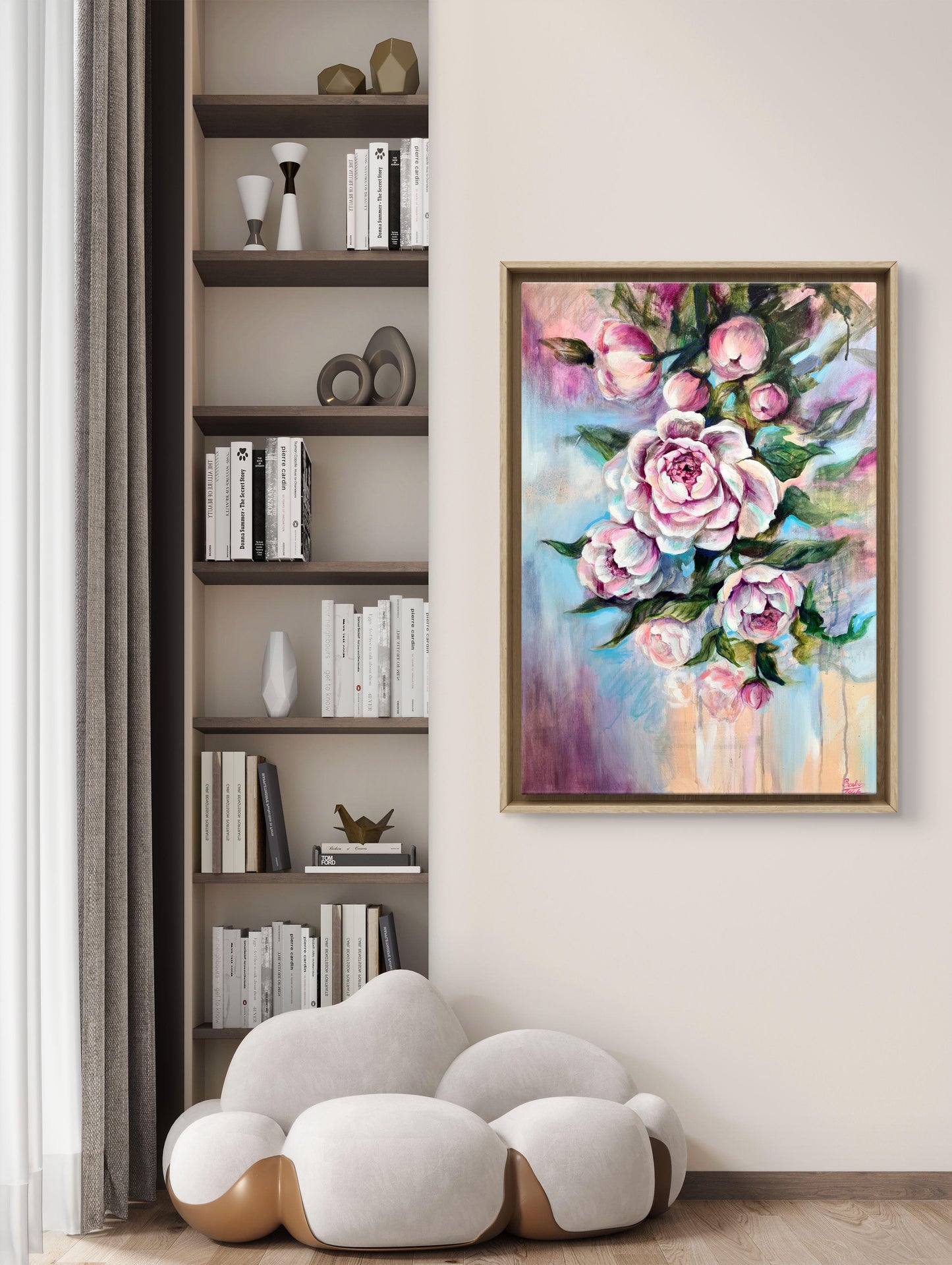 Grace and joy 50x70cm Original Mixed Media painting by Daniella Szabó-Telek