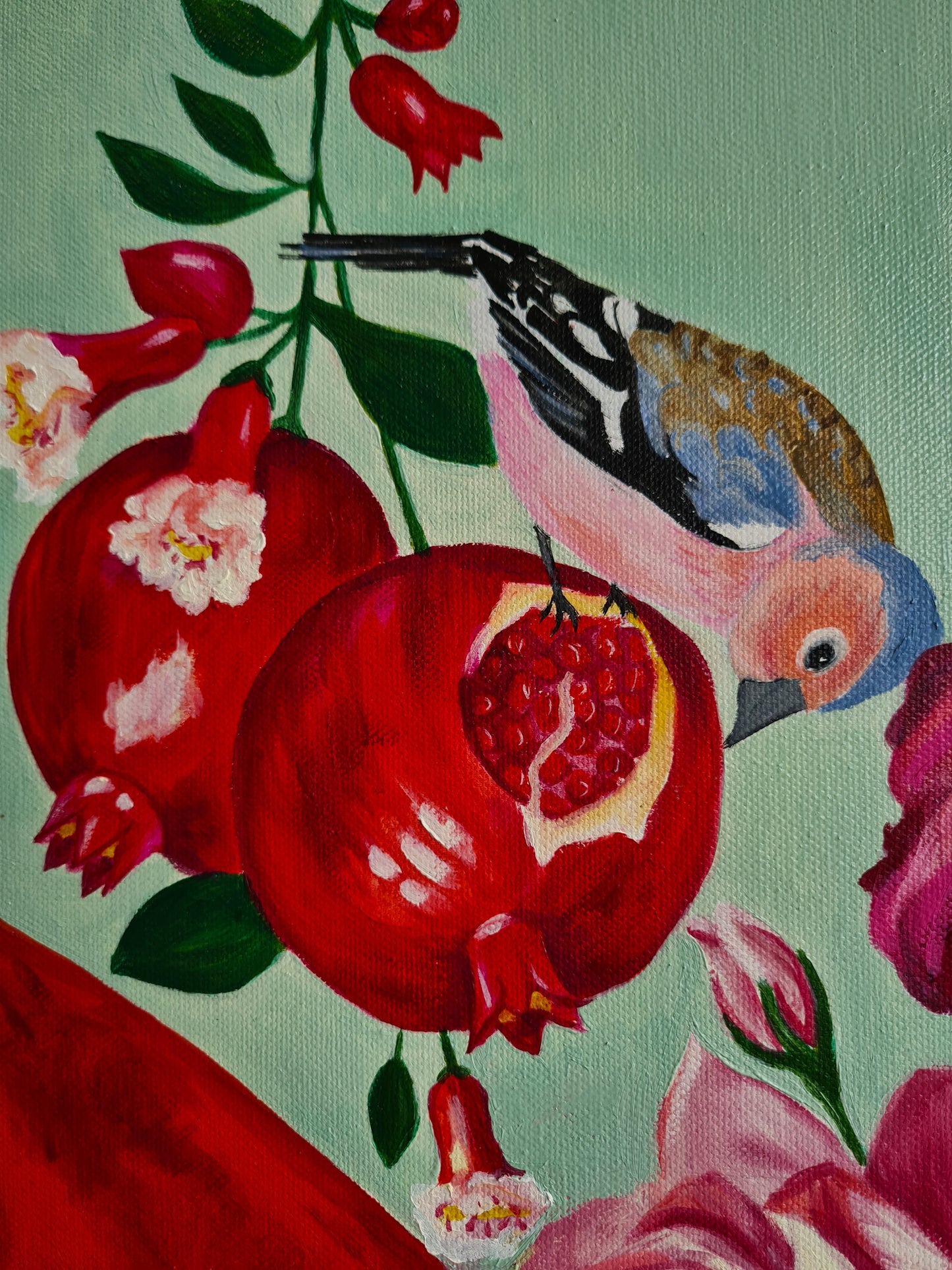Red Moon– 100x120 cm Original Oil Painting on Canvas