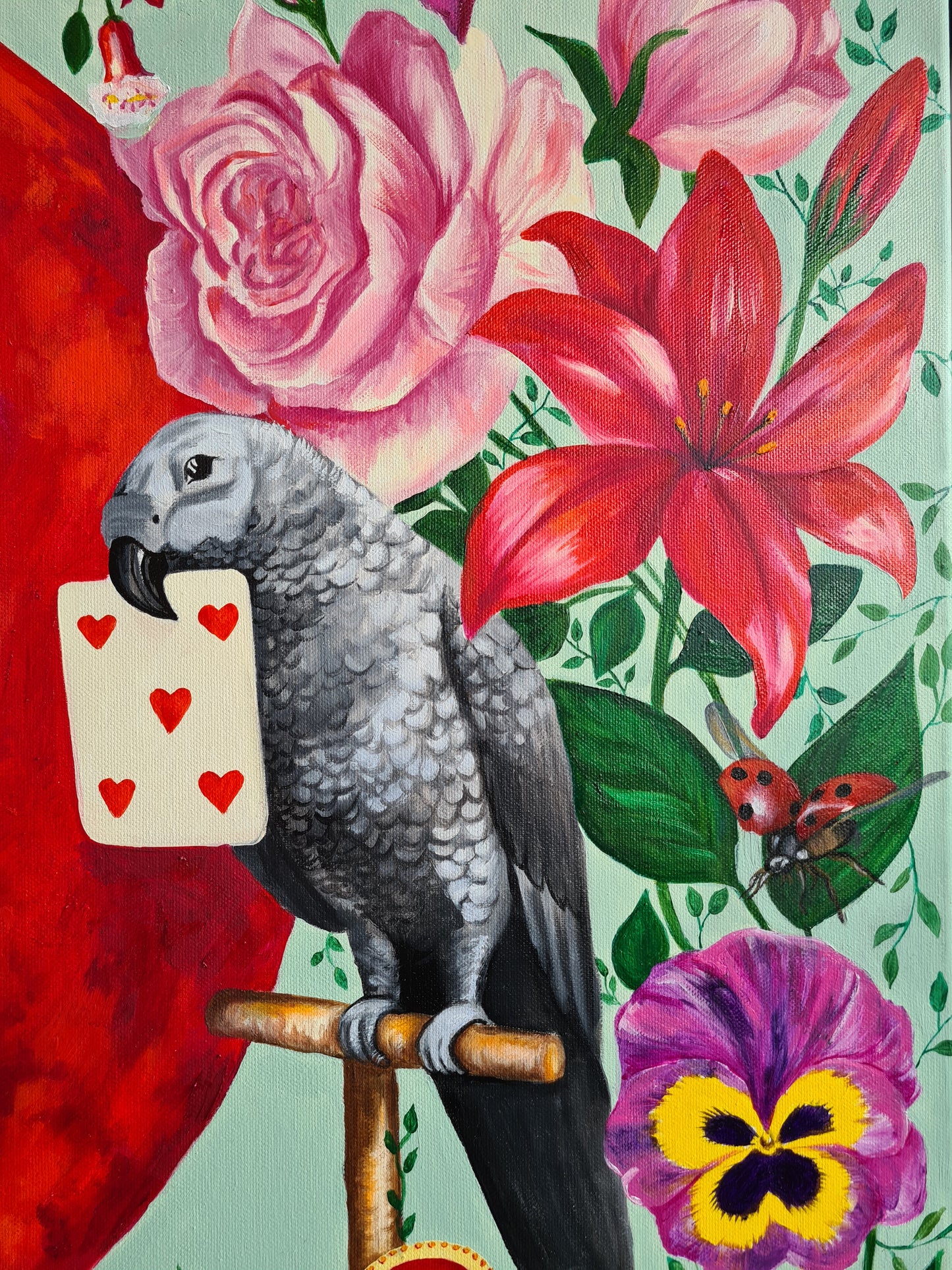 Red Moon– 100x120 cm Original Oil Painting on Canvas