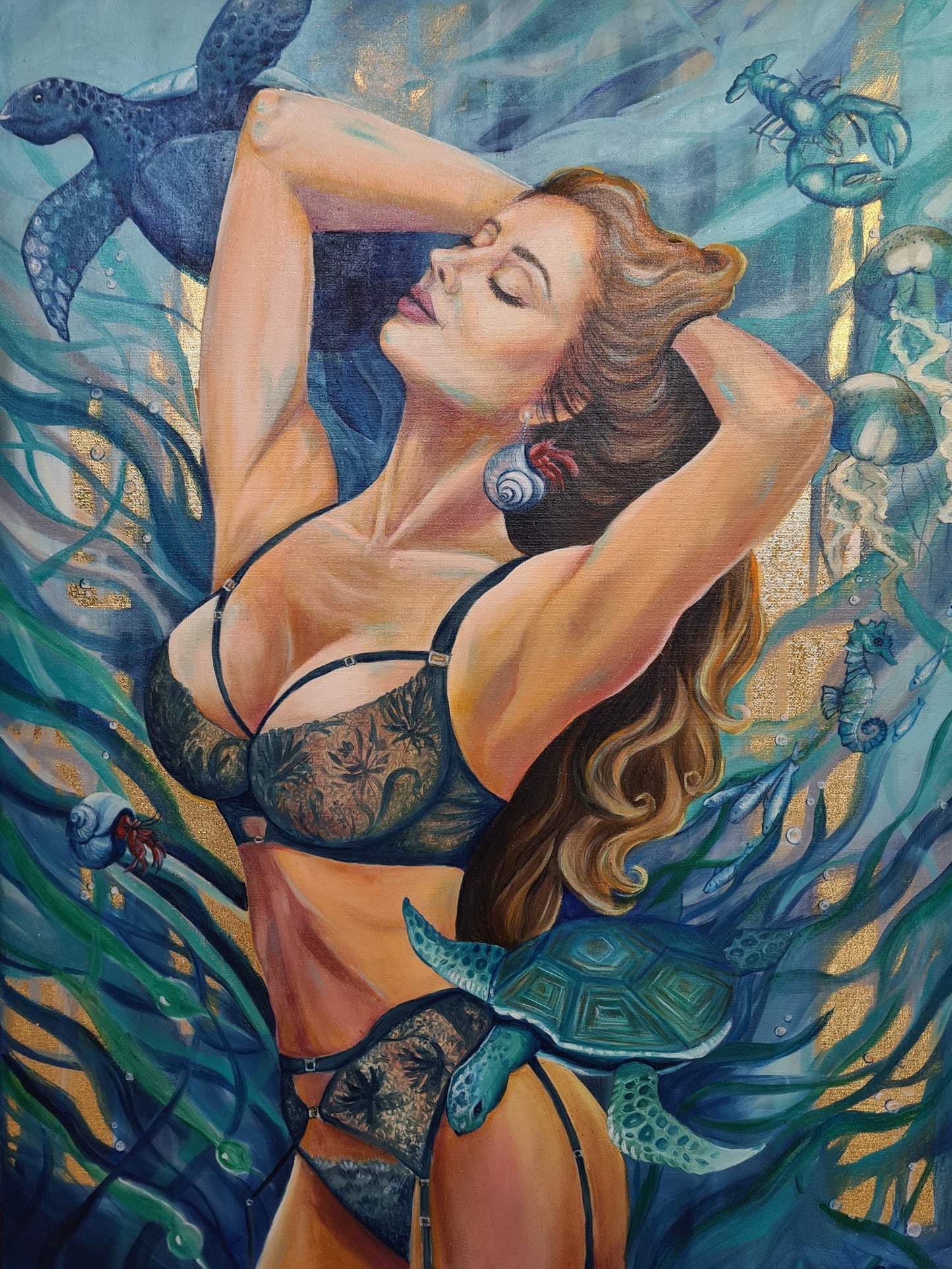 Szirén – 60x80 cm eredeti olajfestmény vászonra