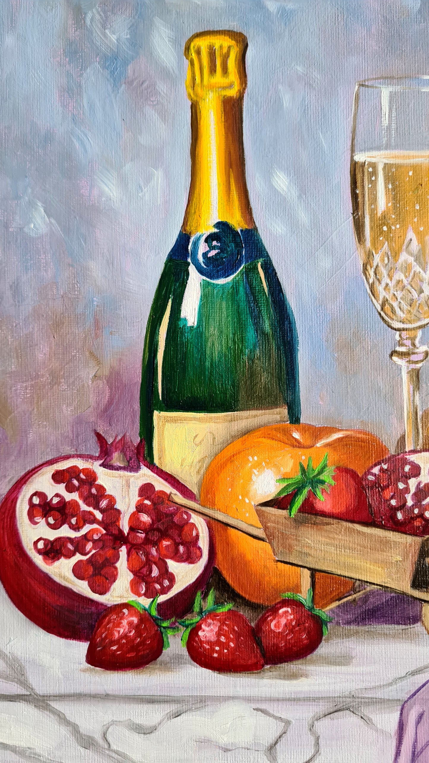 Loaded Wheelbarrow– 50x50 cm Original Oil Painting on Canvas from Daniella Szabò-Telek