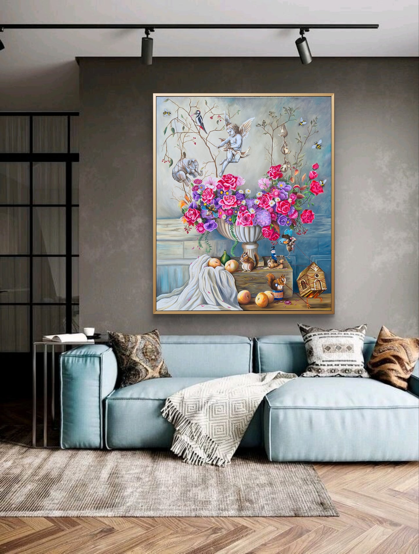 Holding on to summer– 100x120 cm Original Oil Painting on Canvas