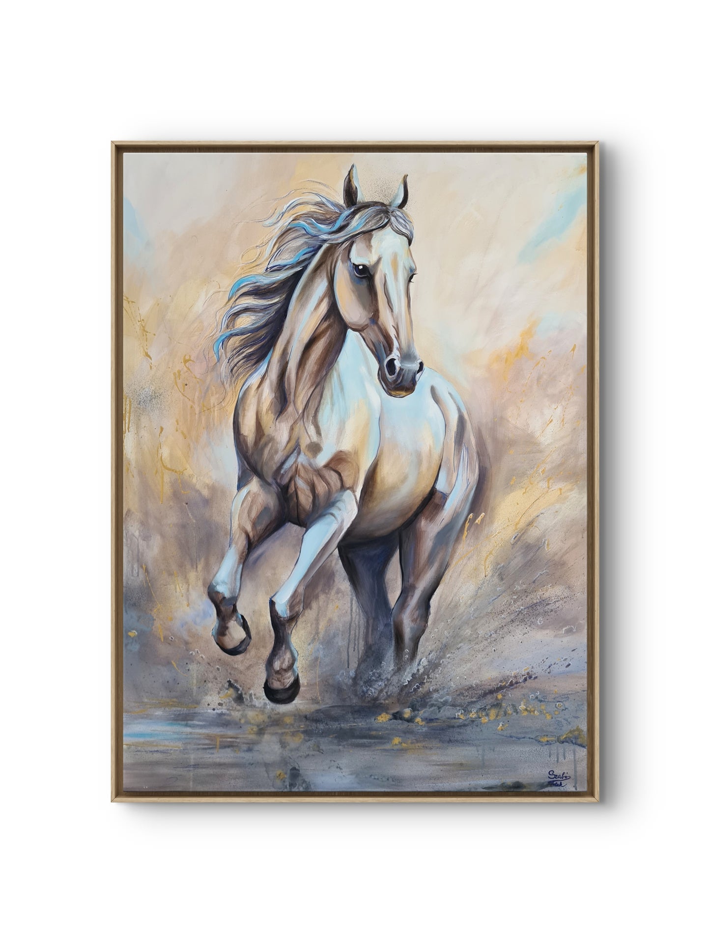 Sand in the wind 90x120 cm Mixed media painting by Daniella Szabó-Telek