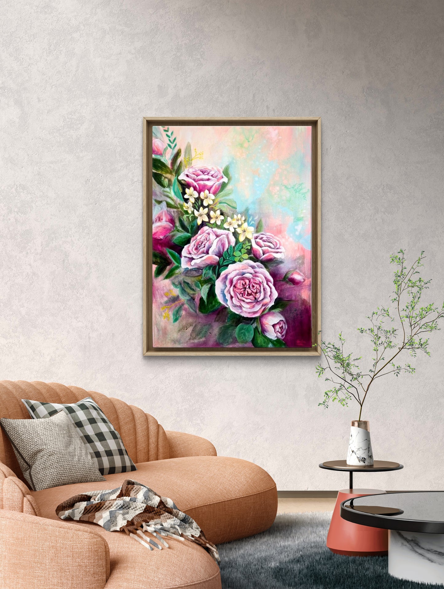 A love that goes beyond boundaries 50x70 cm Mixed media painting on Canvas from Daniella Szabó-Telek