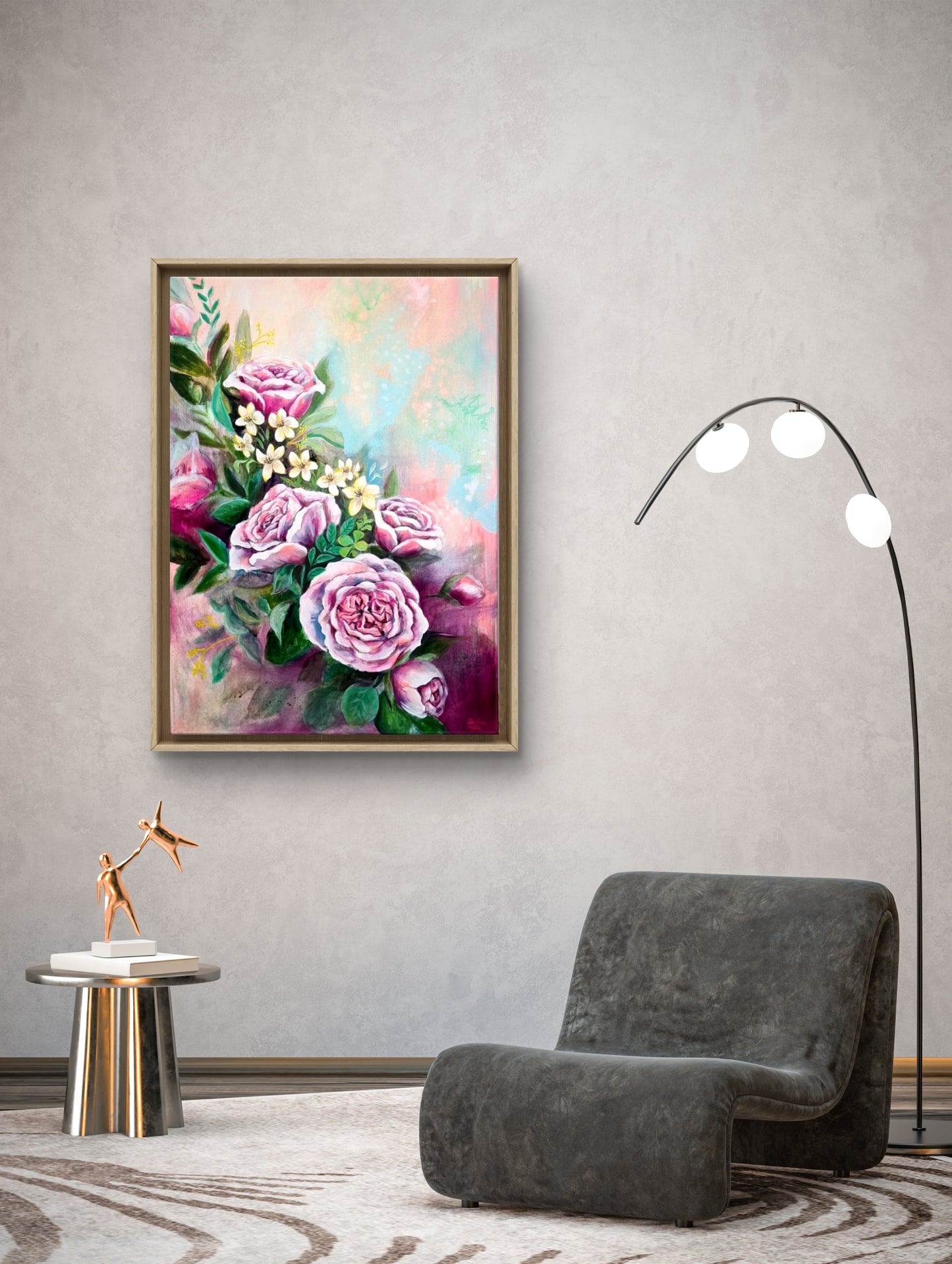 A love that goes beyond boundaries 50x70 cm Mixed media painting on Canvas from Daniella Szabó-Telek