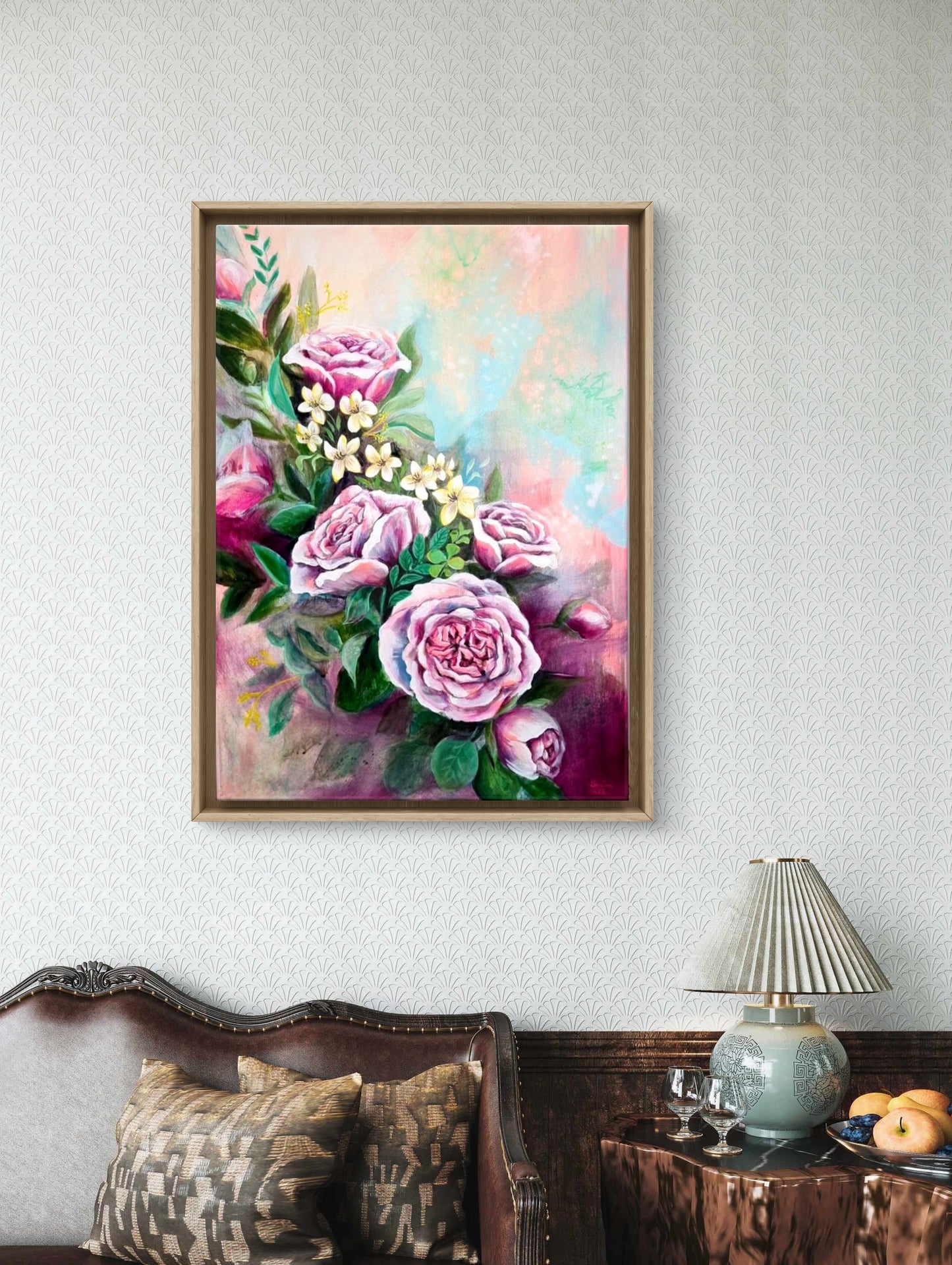 A love that goes beyond boundaries 50x70 cm Mixed media painting on Canvas from Daniella Szabó-Telek