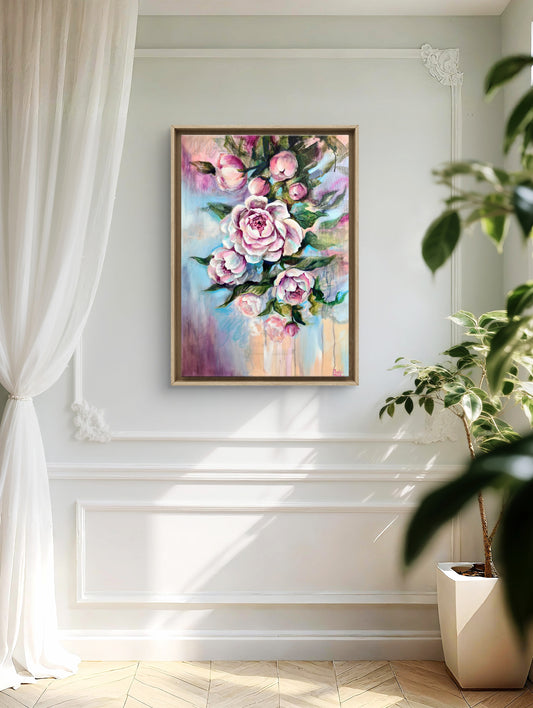 Grace and joy 50x70cm Original Mixed Media painting by Daniella Szabó-Telek