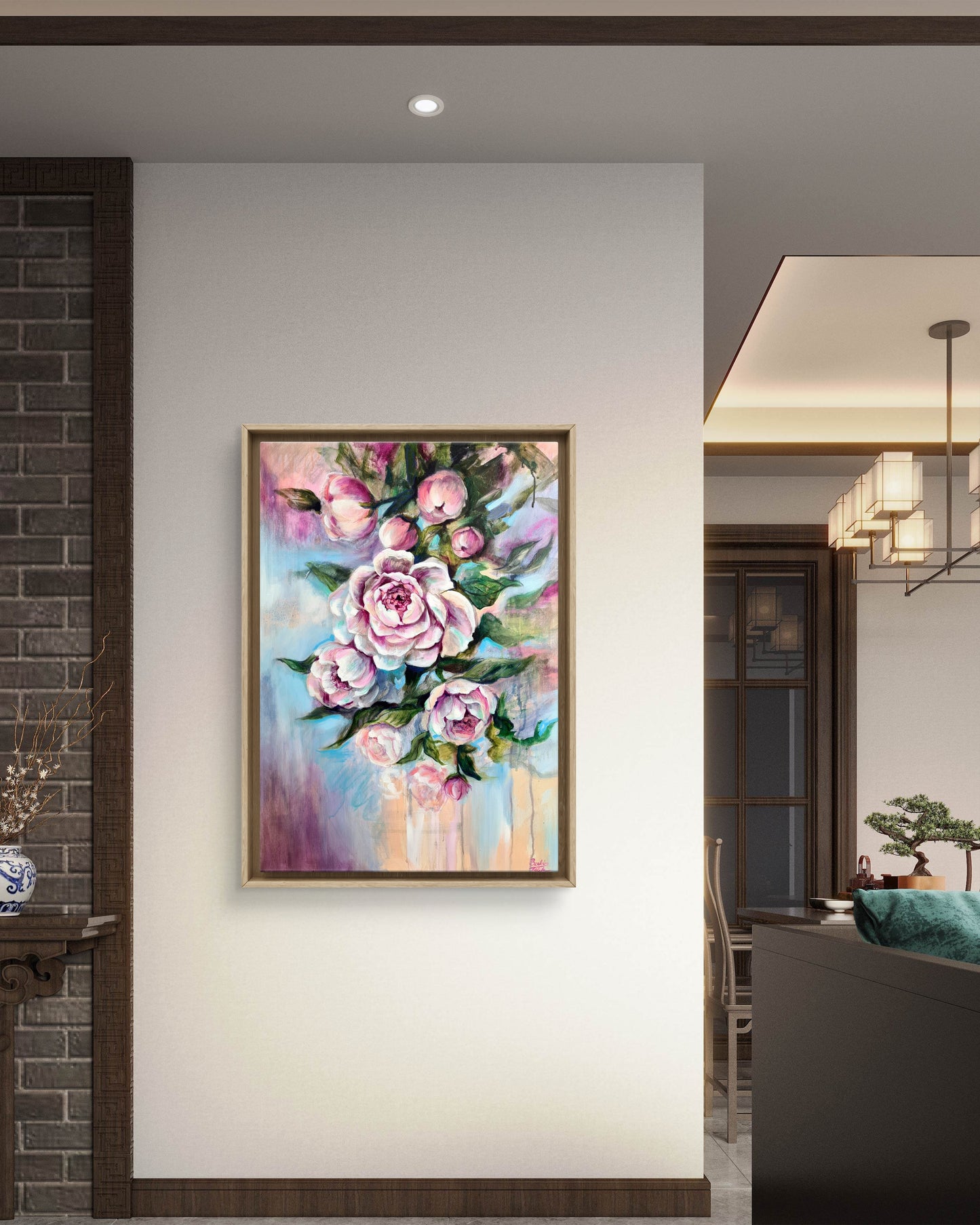 Grace and joy 50x70cm Original Mixed Media painting by Daniella Szabó-Telek