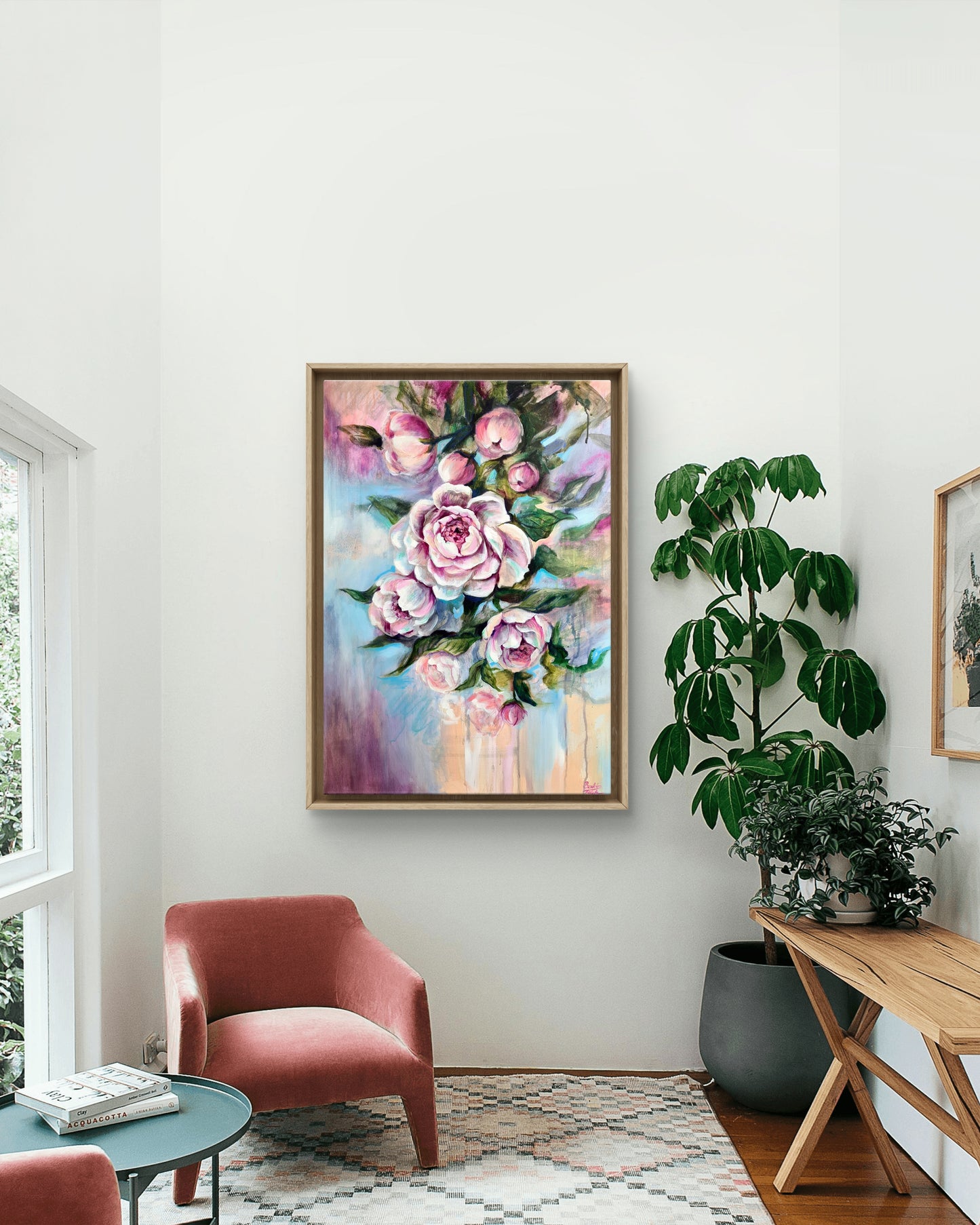 Grace and joy 50x70cm Original Mixed Media painting by Daniella Szabó-Telek