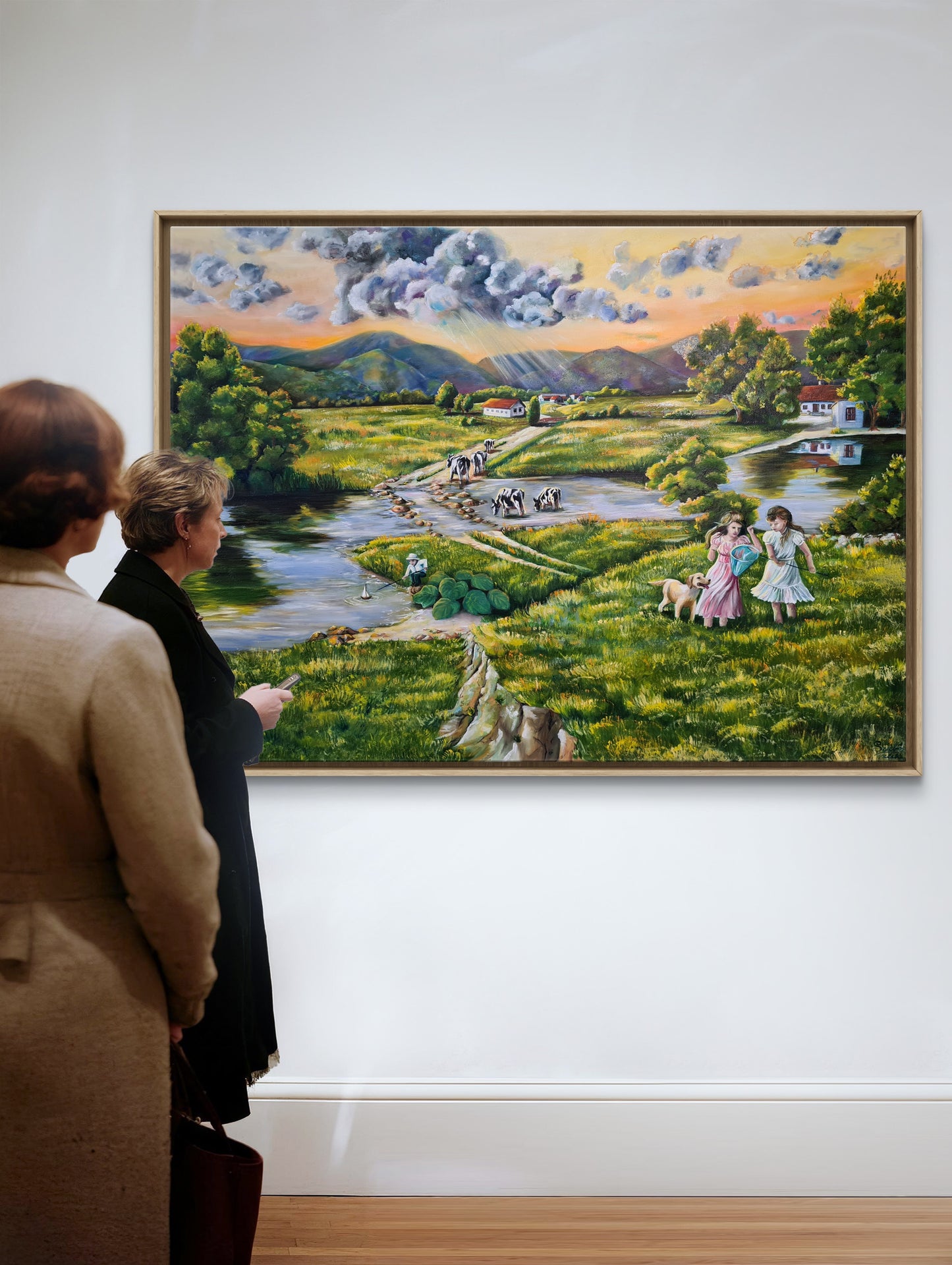 Time to go home 120x90 cm Original Oil painting by Daniella Szabó-Telek