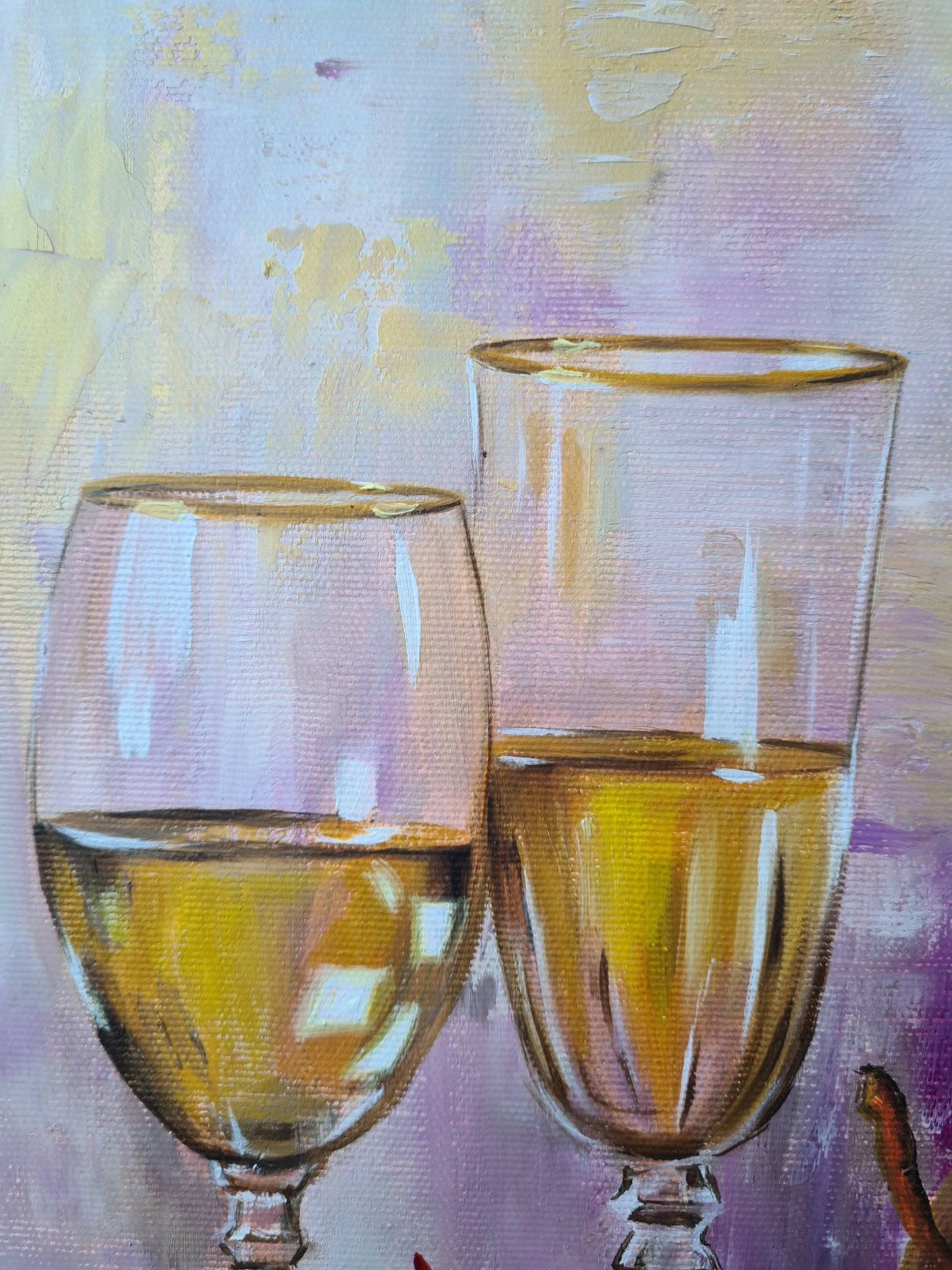 Hen party, 50x50cm original oilpainting by Daniella Szabò-Telek