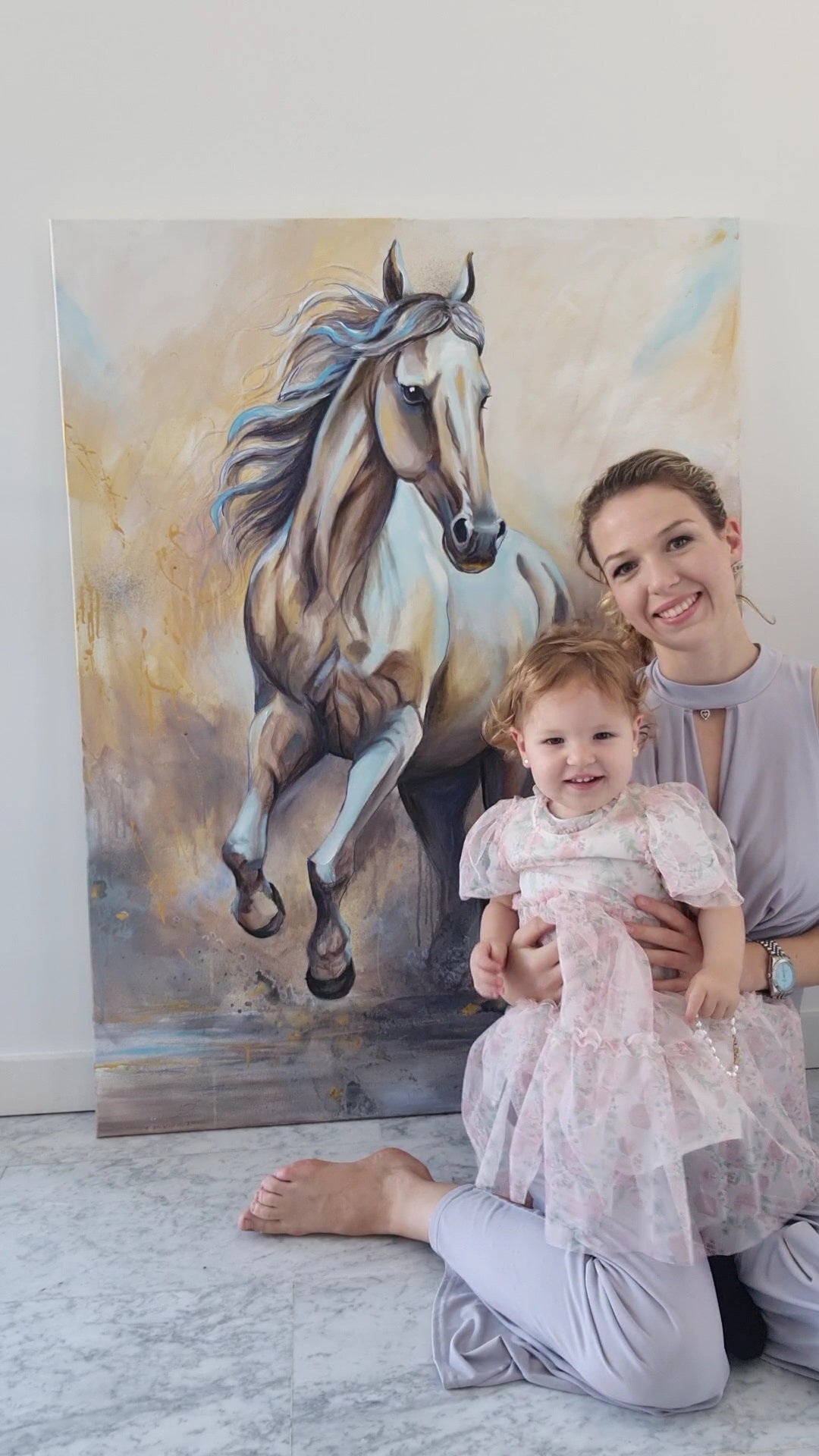 Sand in the wind 90x120 cm Mixed media painting by Daniella Szabó-Telek