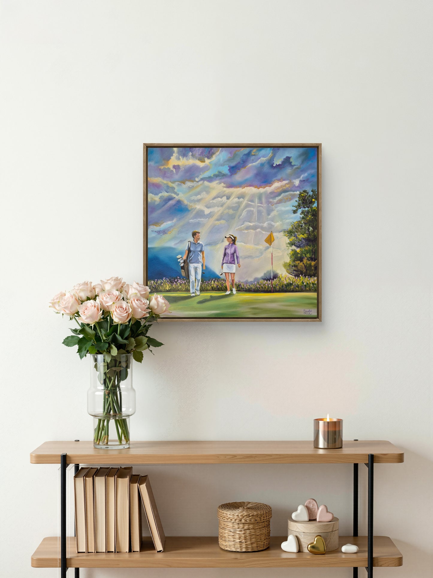 Played Together, Lost Forever, 50x50 cm Original Oilpainting from Daniella Szabò-Telek
