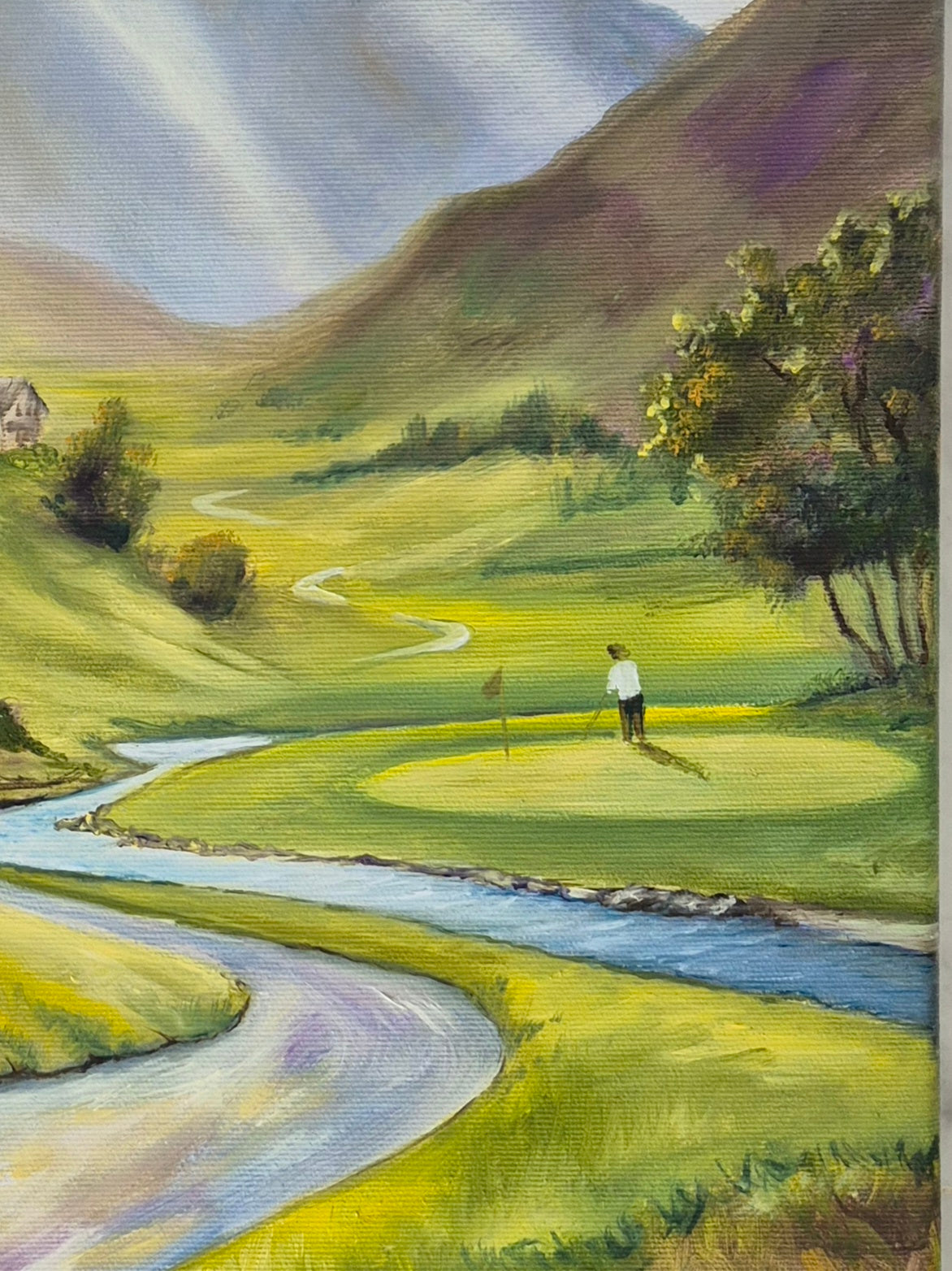 Lost Somewhere in the Sunset, 50x50 cm Original Oilpainting from Daniella Szabò-Telek