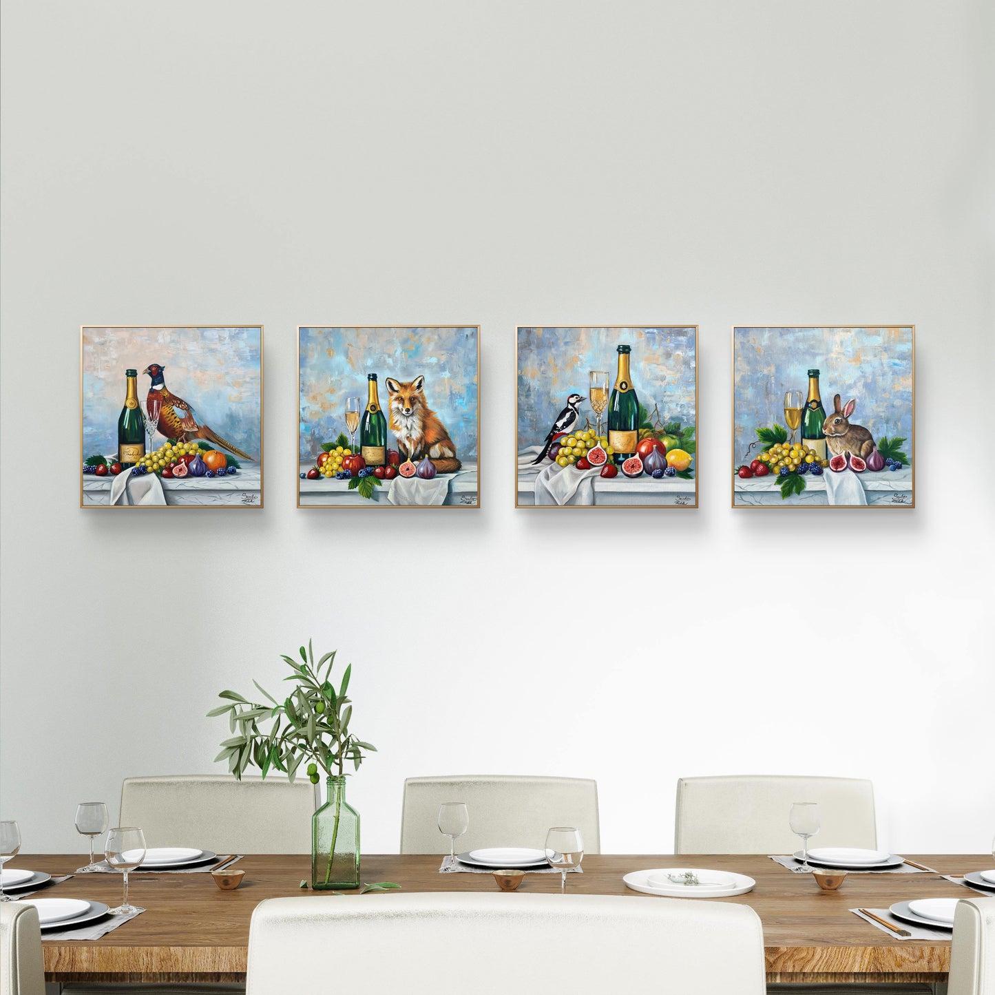 “Woodpecker” – Fine Art Print (30x30 cm)  Wildlife & Wine Collection