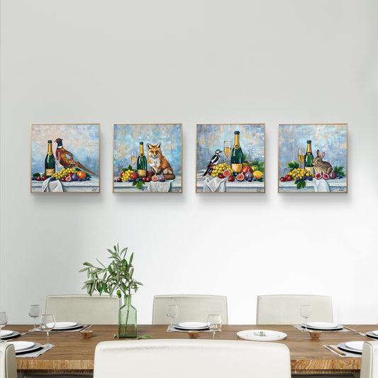 “Woodpecker” – Fine Art Print (30x30 cm)  Wildlife & Wine Collection