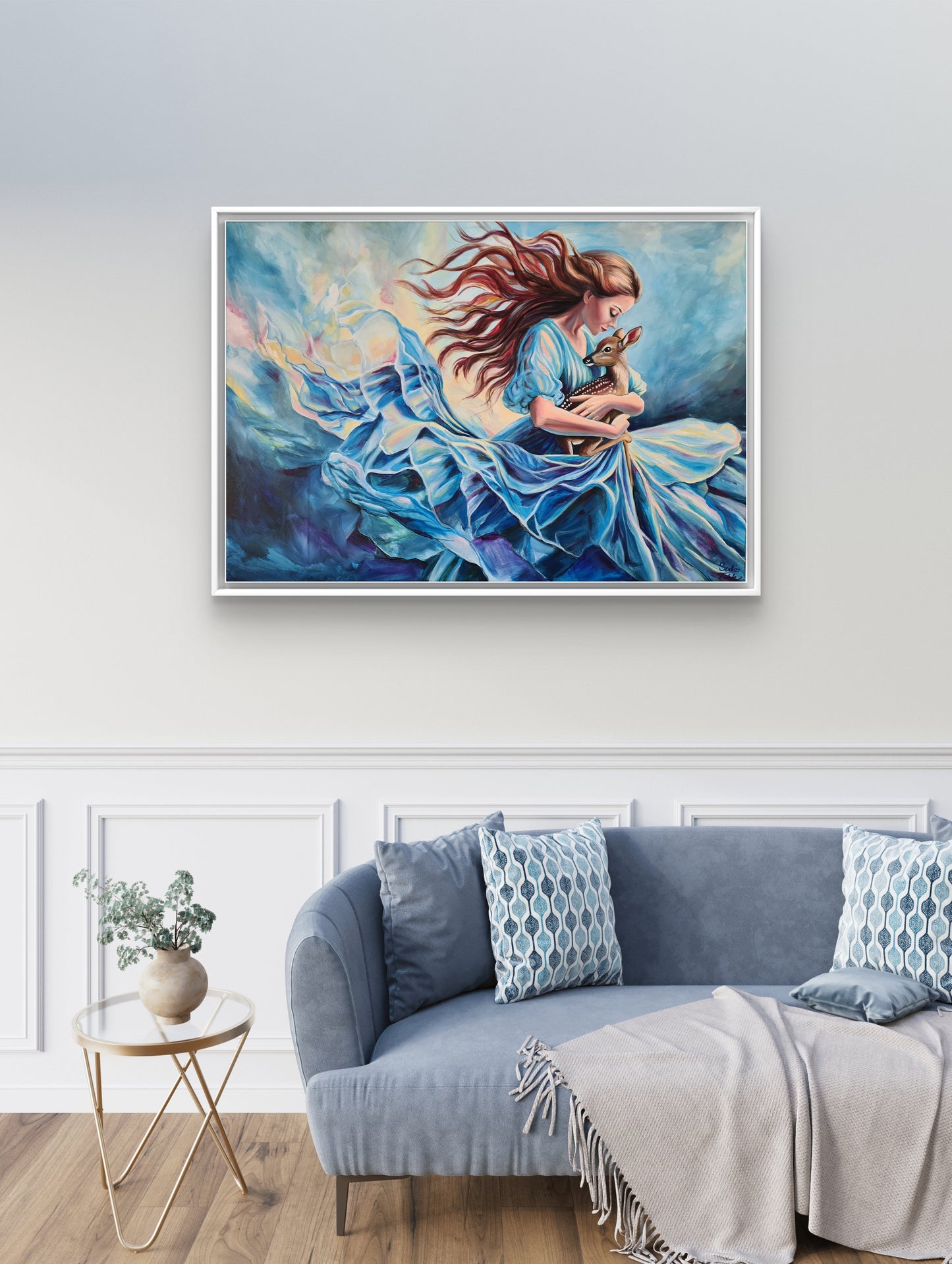 In your loving arms 70x100 cm Original Mixed Media Painting on Canvas from Daniella Szabò-Telek