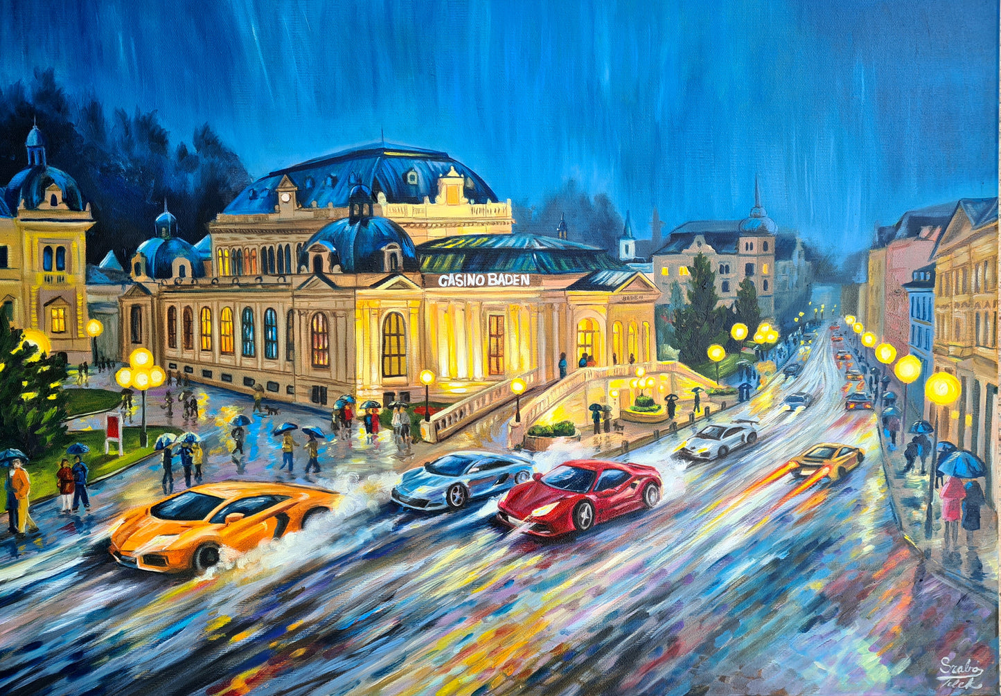 "Licht ins Dunkel" Original oil painting on Canvas by Daniella Szabò-Telek