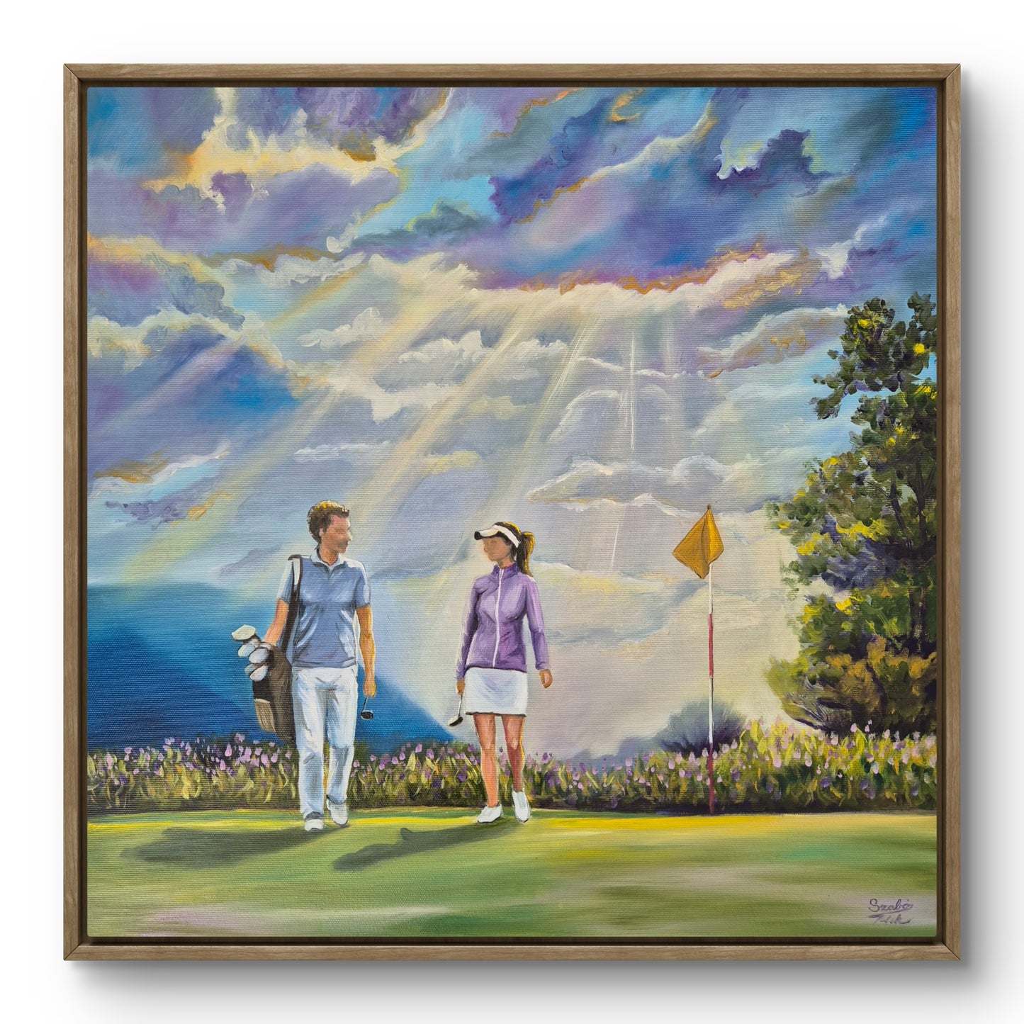 Played Together, Lost Forever, 50x50 cm Original Oilpainting from Daniella Szabò-Telek