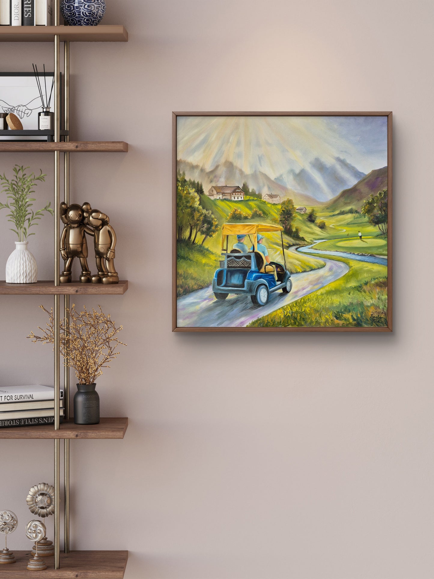 Lost Somewhere in the Sunset, 50x50 cm Original Oilpainting from Daniella Szabò-Telek