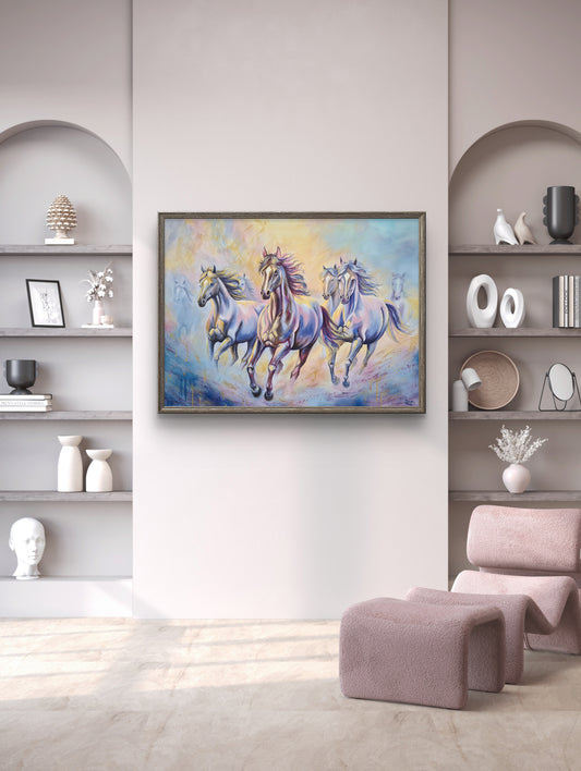 Silky morning sun 120x90 cm Original Mixed media Painting on Canvas from Daniella Szabò-Telek