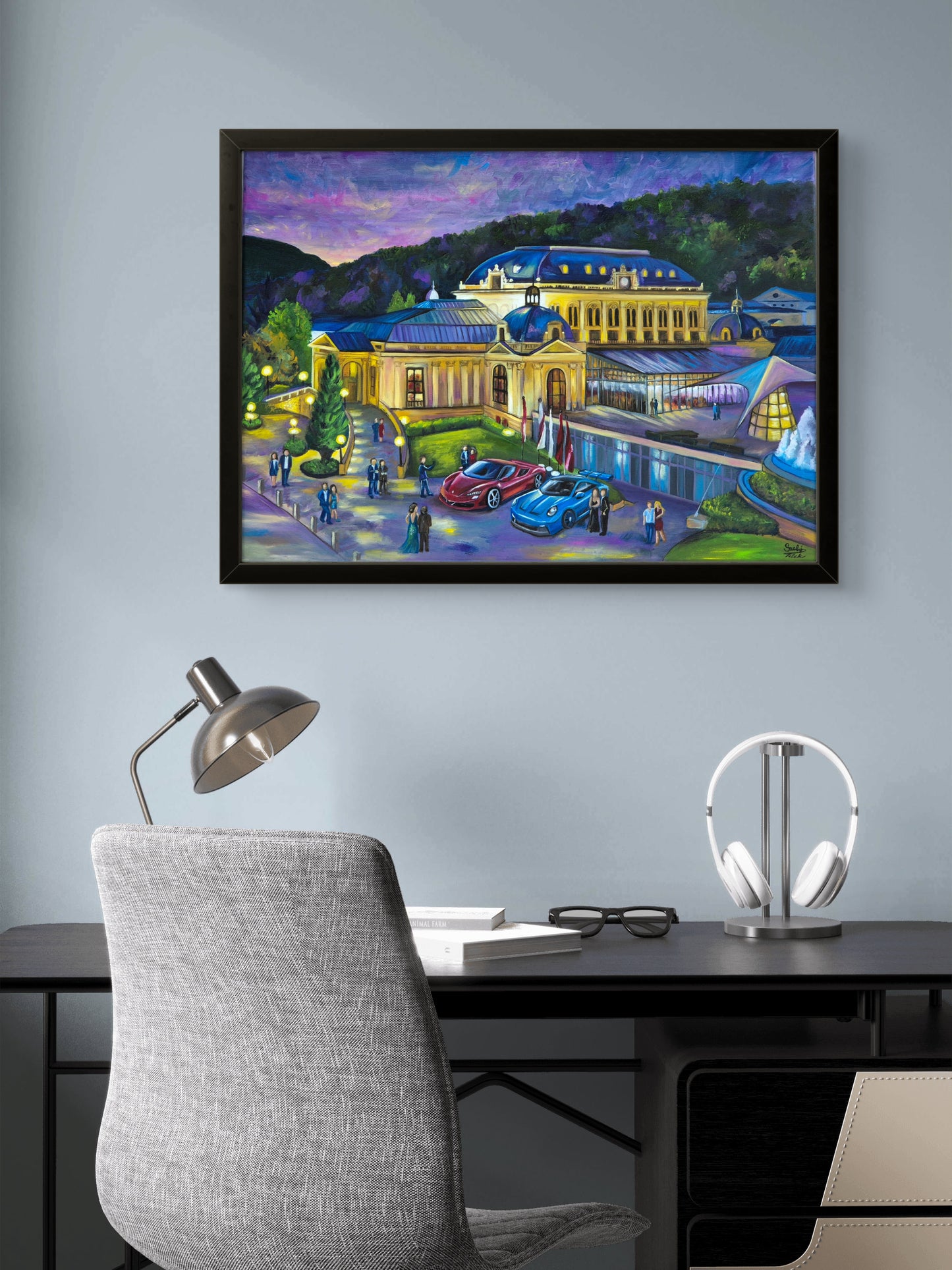 "Summer nights in Baden" 50x70cm, Original Oilpainting by Daniella Szabò-Telek