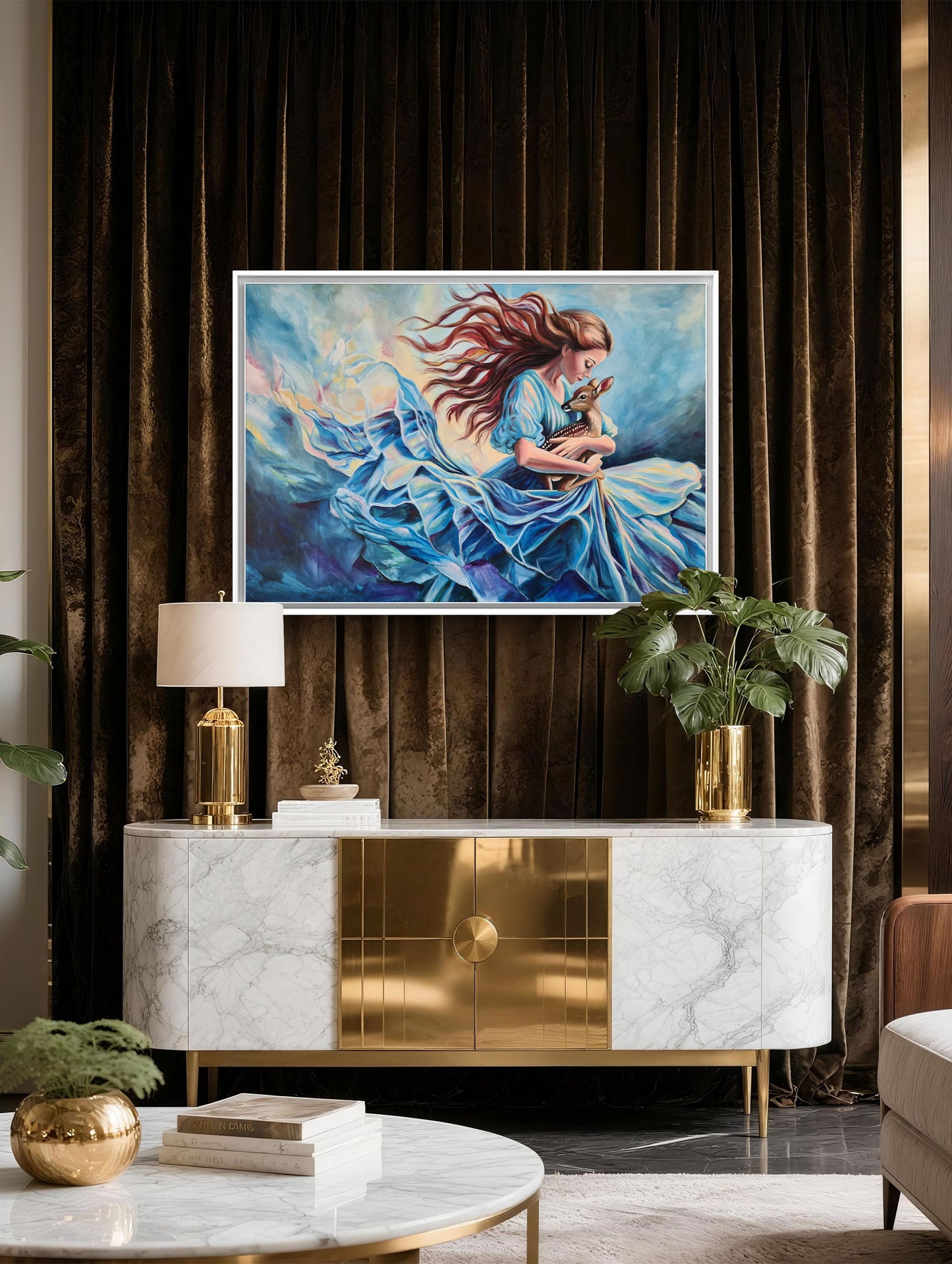 In your loving arms 70x100 cm Original Mixed Media Painting on Canvas from Daniella Szabò-Telek