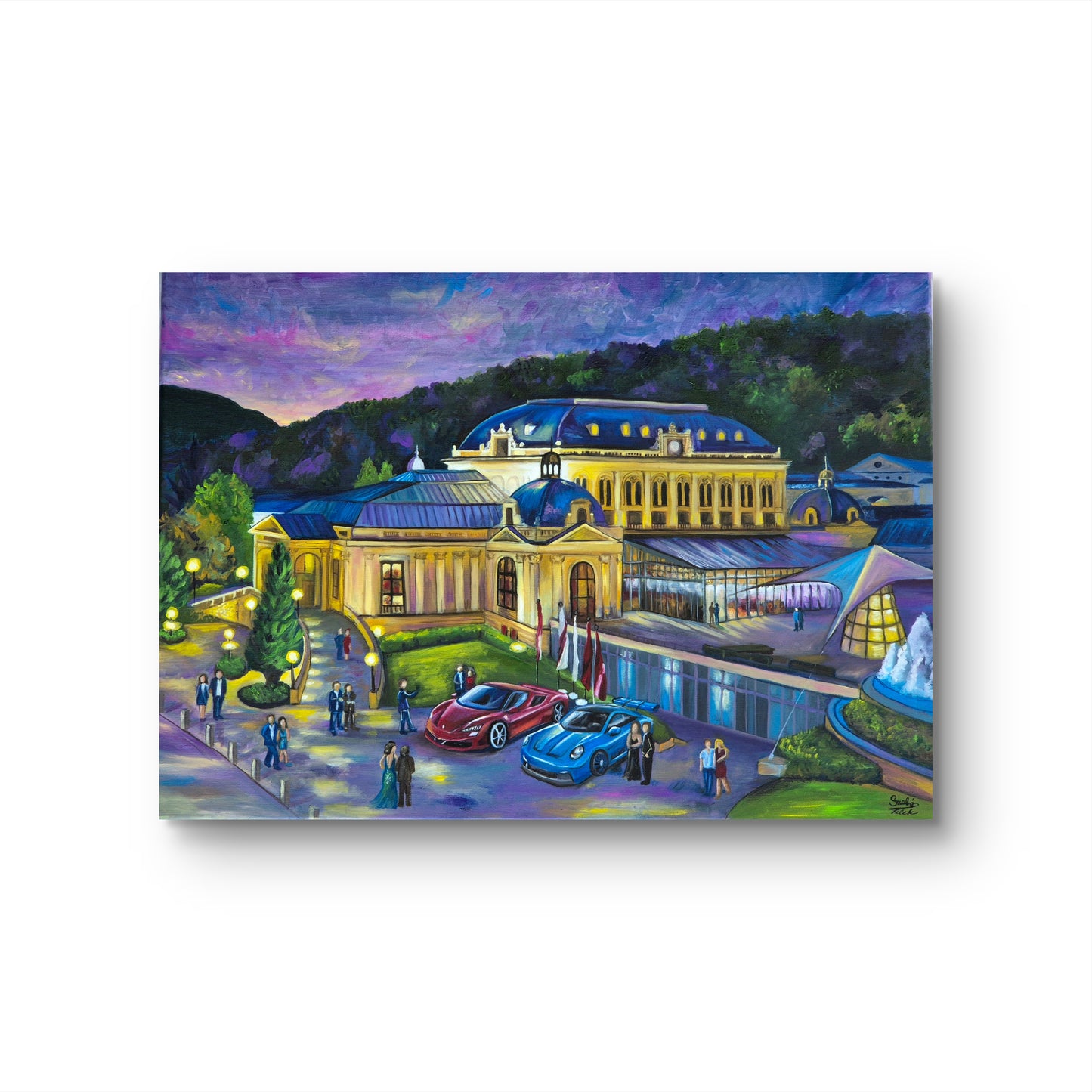 "Summer nights in Baden" 50x70cm, Original Oilpainting by Daniella Szabò-Telek