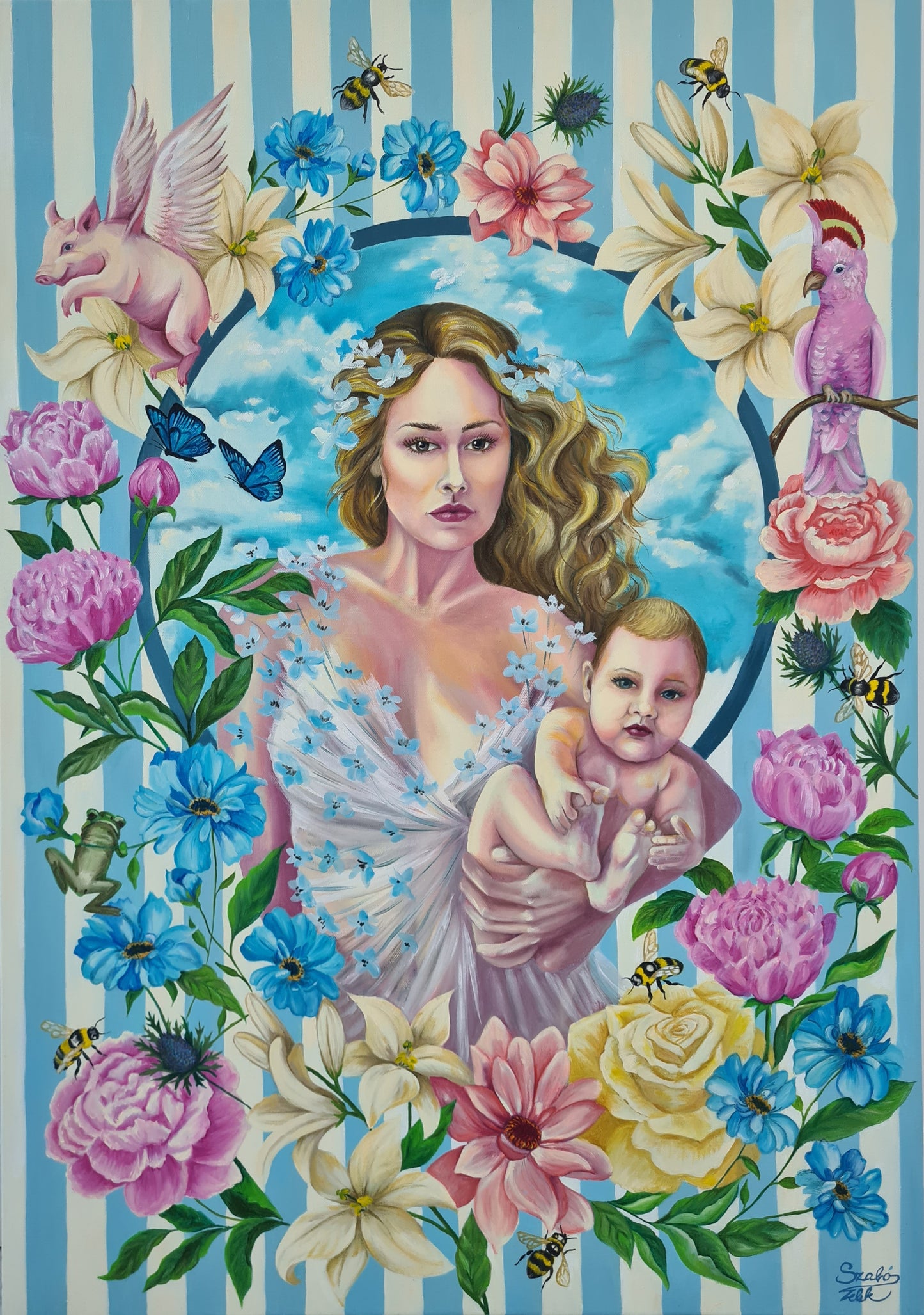 Mother nature– 70x100 cm Original Oil Painting on Canvas