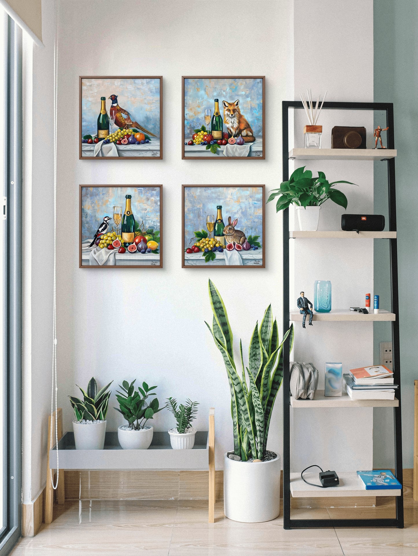 “Woodpecker” – Fine Art Print (30x30 cm)  Wildlife & Wine Collection