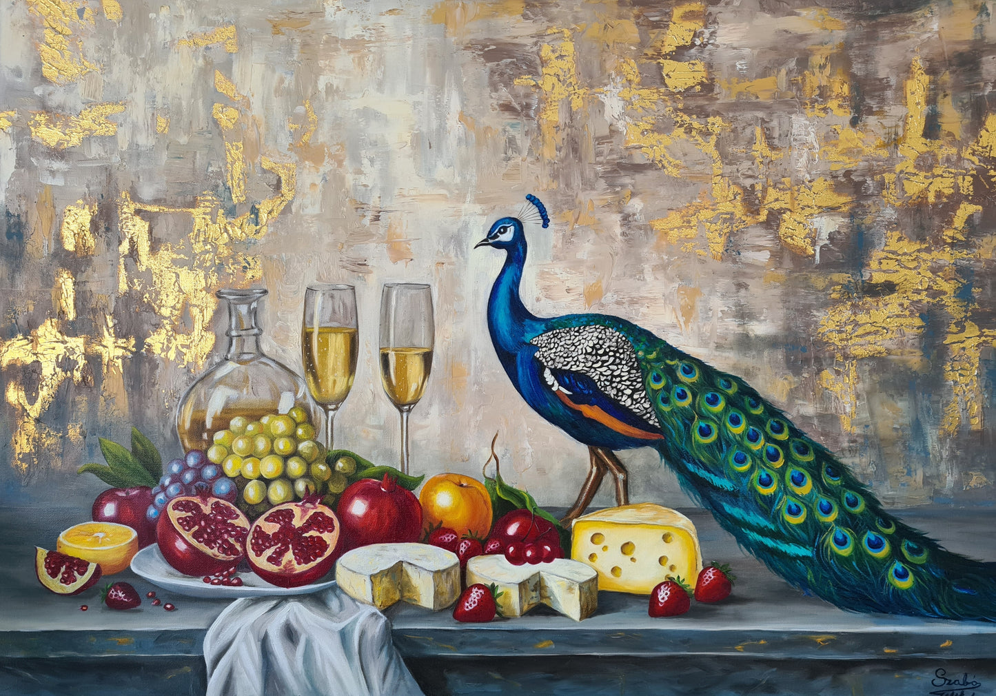 Golden hour 70x100 cm Original Oil Painting on Canvas from Daniella Szabò-Telek