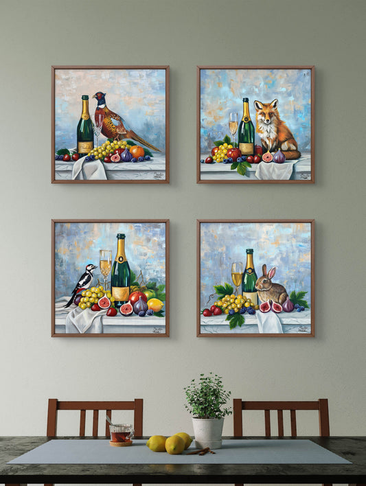 “Fox” – Fine Art Print (30x30 cm)  Wildlife & Wine Collection